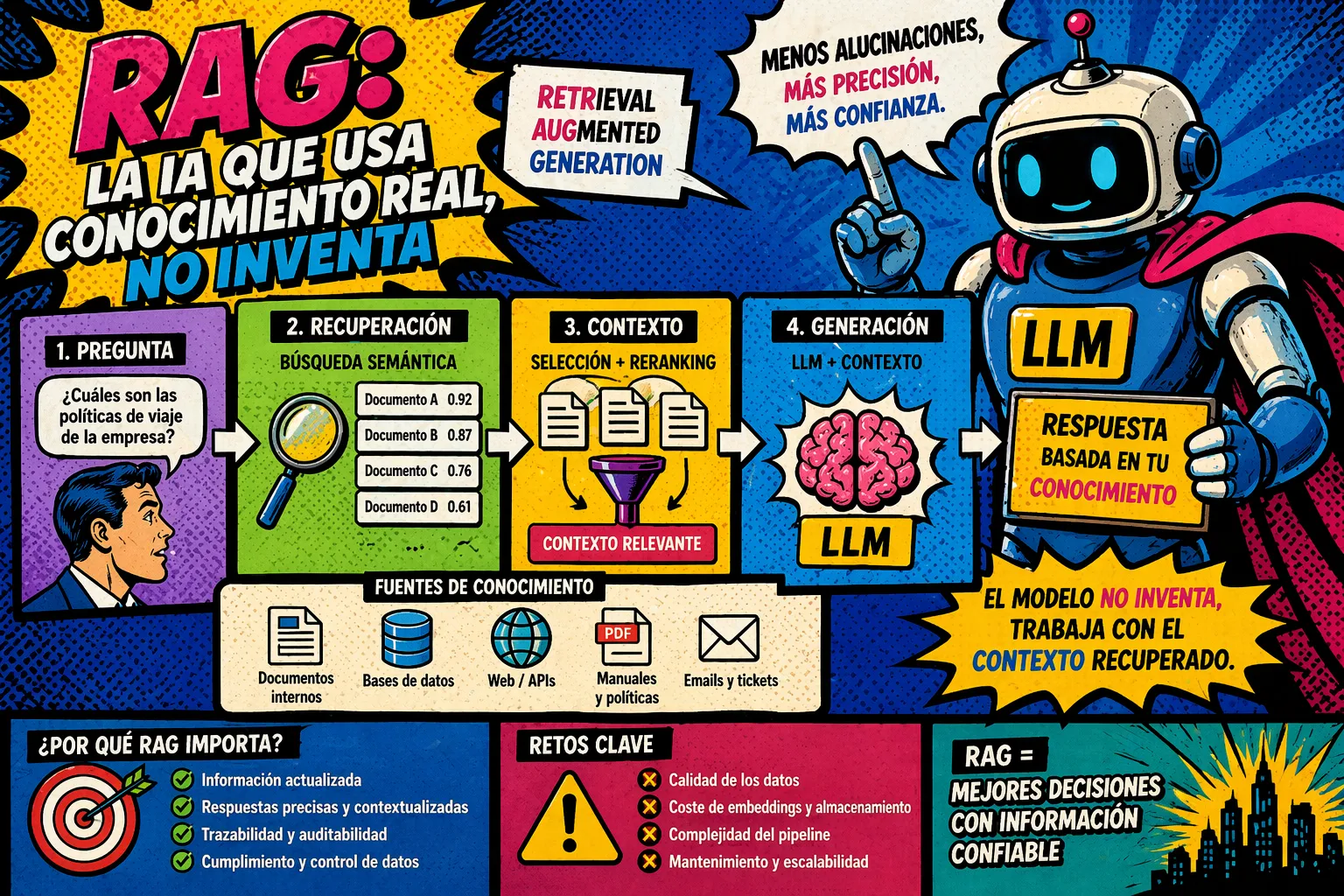 RAG arquitectura pop art